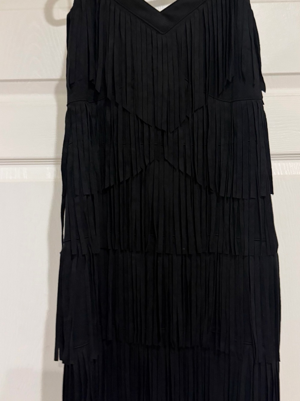 Idyllwind Black Fringe Tiered Midi Dress